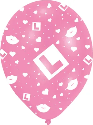 Produktbild von Amscan - Ballons, Latex, Junggesellinnenabschied 6er-Pack SG30197 (Einheitsgröße) (Pink/Weiß)