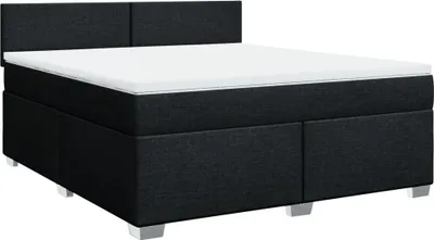 Produktbild von Boxspringbett mit Matratze Schwarz 180x200 cm Stoff
