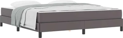 Produktbild von Bettrahmen mit Matratze Grau 180 x 200 cm Stoff
