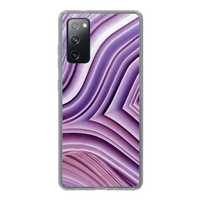Produktbild von MuchoWow® Handyhülle Schutzhülle Hülle für Samsung Galaxy S20 FE Naturstein - Nahaufnahme - Weiß Silikon Softcase Handy Hülle - Abdeckung