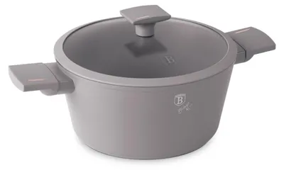 Obrázek produktu pro Hrnec s poklicí 24 cm Taupe Berlinger Haus BH 8101, šedý, titanový povlak