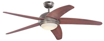 Image de Ventilateur de plafond avec éclairage LED et télécommande Bendan Pommier 132 cm