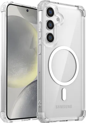 Immagine prodotto di Custodia magnetica per Samsung Galaxy S24 compatibile con MagSafe, antiurto, protezione militare custodia trasparente Clear