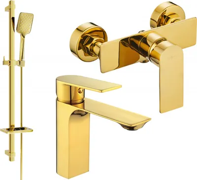 Produktbild von Mexen Alexa DQ62 Brausegarnitur, Gold - 71204DQ62-50