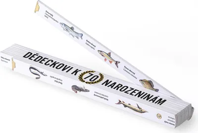Zdjęcie produktu dla Metrie, miara składana wędkarska Block-52, nadruk „Dla dziadka na urodziny”, 2 m