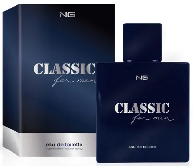 Productafbeelding van NG Eau de Toilette Classic voor Heren, 100 ml – een mannelijke en elegante herendouche met een langdurige geur. Een hoogwaardig parfum, geschikt voor dagelijks gebruik, op het werk en in uw vrije tijd. Beschikbaar in een set van 12