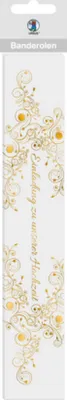 Produktbild von URSUS 5 Banderolen "Einladung zu unserer Hochzeit", weiß/gold