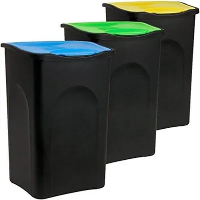 Immagine prodotto di Contenitore per rifiuti Famanu, capacità 50 litri, dimensioni 56 x 37 x 39 cm, disponibile in vari colori