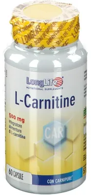 Immagine prodotto di Longlife L Carnitine 60 Capsule Di Gelatina Da 960 Mg