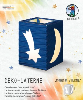 Produktbild von URSUS Deko-Laterne Mond & Sterne mittelblau