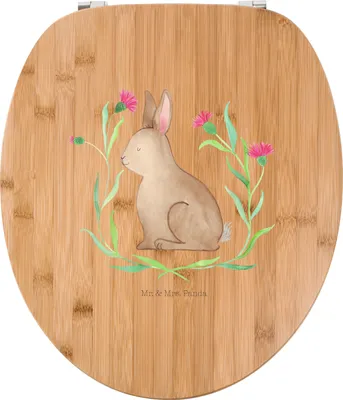 Produktbild von Mr. & Mrs. Panda Klositz Hase Sitzen - Transparent - Geschenk, Ostergrüße, Liebe, Osterhase, WC Brille, Frohe Ostern, Kaninchen, Toilettendeckel, Klo-Deckel, WC-Sitz