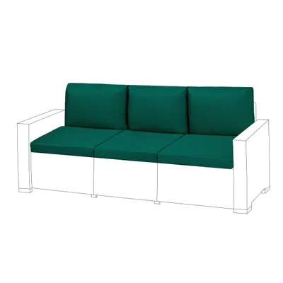Produktbild von Gartenmöbel Polster Set für Rattanmöbel mit wasserabweisendem Bezug, Sitz- & Rückenkissen, 6 Stück