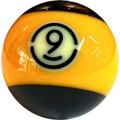 Produktbild von Aramith Tournament Black 9-Ball Einzelball schwarz/gelb 57,2mm