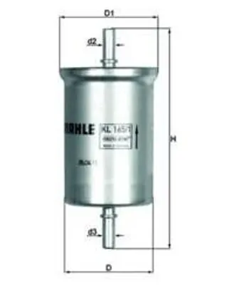 Produktbild von Kraftstofffilter KNECHT KL 165/1 für NISSAN PICK UP (D21) Leitungsfilter