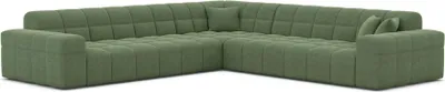 Produktbild von Strukturstoff Ecksofa Nivara Grün