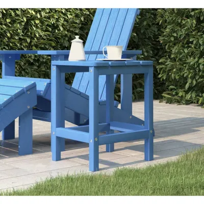 Produktbild von vidaXL Adirondack-Gartentisch Meeresblau 38x38x46 cm HDPE