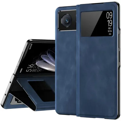 Obrázek produktu pro Slim flipové kožené pouzdro pro Xiaomi Mix Fold 2, s okénkem pro zobrazení a funkcí stojánku modré