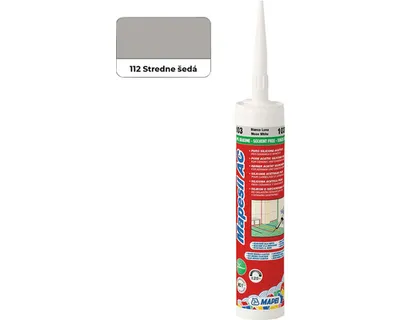 Obrázok produktu pre MAPEI® MAPESIL AC 1-komponentný silikón na tesnenie spojov 112 stredne sivý 310 ml na tesnenie s BioBlock® ANTICLE MOLD
