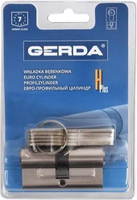 Immagine prodotto di Gerda H Plus 35/60 Cilindro di chiusura nichel satinato Confezione blister