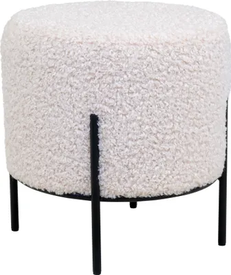 Image de Pouf >Alford< in Weiss, Stoff - 35,5x37x35,5cm (BxHxT)