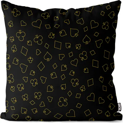 Produktbild von VOID Kartensymbole Karten Spiel Kissenbezug Kissenhülle sofa couch wohnzimmer dekoration wasserfest Outdoor Garten Kissen bezug deko