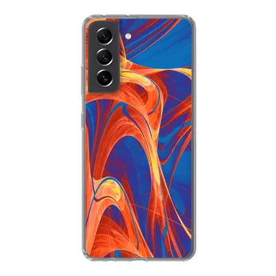 Produktbild von MuchoWow® Handyhülle Schutzhülle Hülle für Samsung Galaxy S21 FE Kunst - Wellen - Farbe - Psychedelisch Silikon Softcase Handy Hülle - Mobiltelefonhülle