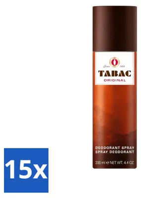 Productafbeelding van 15 stuks anti-transpirant deodorant spray, 200 ml. Vermindert zweetgeur, mannelijke geur