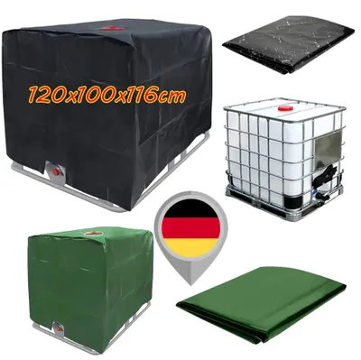 Produktbild von 1000l IBC Container Abdeckung 210D Wasserdicht UV-Schutz Haube Schutzplane