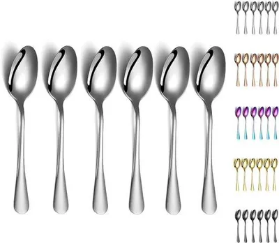 Produktbild von Famanu Dinerlöffel Set von 6 - Edelstahl, spülmaschinenfest und ergonomisch