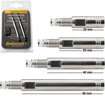 Zdjęcie produktu dla Zestaw 2 przedłużek zaworów Continental 20 mm, aluminiowe, srebrne