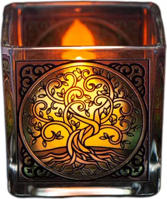 Produktbild von Teelichtglas - Yggdrasil