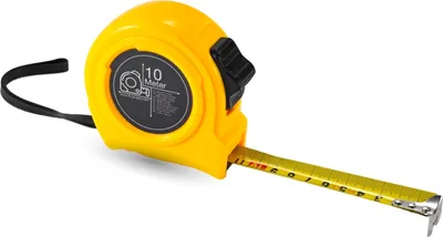 Produktbild von 10 Meter mit Halterung und Feststeller / Rollmassband, Aufrollsystem, Stop-Funktion, Tragegriff