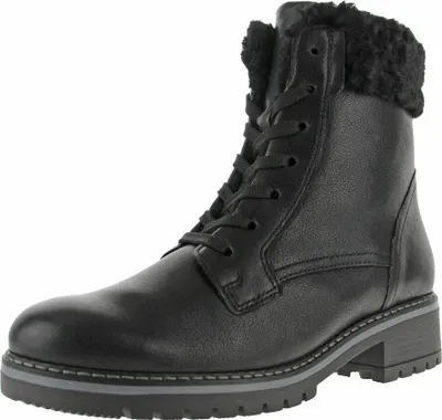 Produktbild von Gabor Damen Schnürstiefeletten schwarz Größe 41 mit Warmfutter aus Leder, Blockabsatz