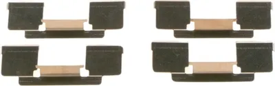 Produktbild von BOSCH 1 987 474 401 Zubehörsatz Scheibenbremsbelag Vorne für RENAULT CLIO II (BB0/1/2, CB0/1/2) Scénic I (JA0/1, FA0) MEGANE I (BA0/1) MEGANE Scenic
