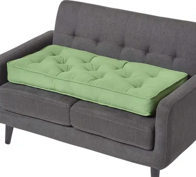 Obrázek produktu pro HOMESCAPES sedák pro dvoumístnou pohovku 100 x 48 cm - silný sedák zelený