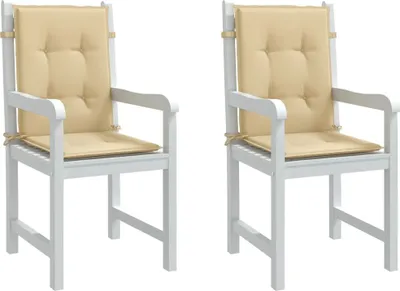 Produktbild von Möbel Niedriglehner-Auflagen 2 Stk. Melange Beige 100x50x4 cm Stoff - Gartenmöbelauflagen &15055