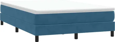 Produktbild von Boxspringbett ohne Matratze Dunkelblau 140x220 cm Samt