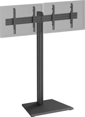 Produktbild von Stativ für Fernseher – für 2 Bildschirme, 43'' und 49'' – Höhe 175 cm, schwarz