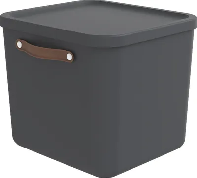 Produktbild von Rotho Aufbewahrungsbox 40L Maloja - Kunststoffbox mit Deckel - Stapelbox 39,5 x 38,0 x 34,0 cm - Plastikbox Ordnungsbox Allzweckkiste
