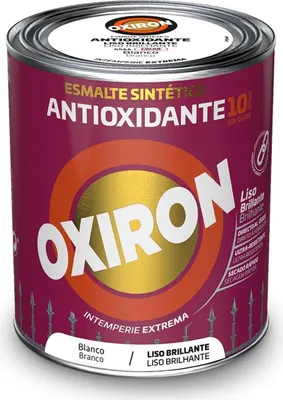 Imagen del producto de Esmalte sintético Oxiron 5809078, color blanco brillante para metal, 750 ml