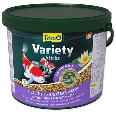 Zdjęcie produktu dla Tetra Pond Variety Sticks, Ryby akwariowe, Suchy pokarm dla ryb, Pałeczka, 10 l, 1 szt.