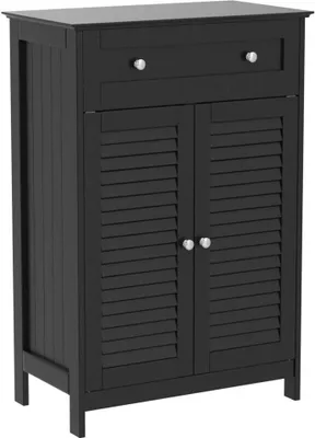 Produktbild von SoBuy Badezimmerkommode Badezimmerschrank Säulenschrank Badezimmerschrank - MDF - Dunkelgrau