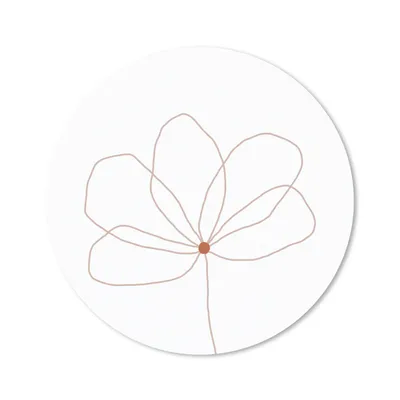 Produktbild von MuchoWow® Mauspad Mousepad Blume - Strichzeichnung - Natur 20x20 cm - Mousepads - Maus Mat - Pad - Mausunterlage - Schreibtischmatte