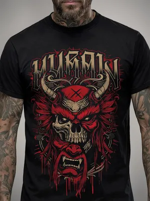 Obrázok produktu pre Tričko Hyraw – Maska Oni, veľkosť XXL