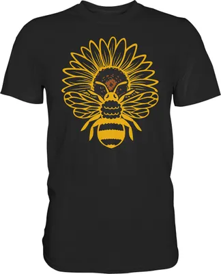 Produktbild von Bienen Sonnenblumen T-Shirt Imker Garten Motiv Gärtner Geschenk – Black / S