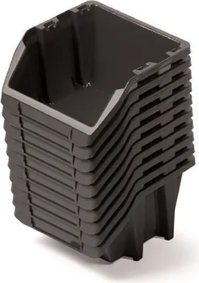Obrázok produktu pre Sada úložných boxov 10ks BINEER SHORT 118x98x70 mm čierna