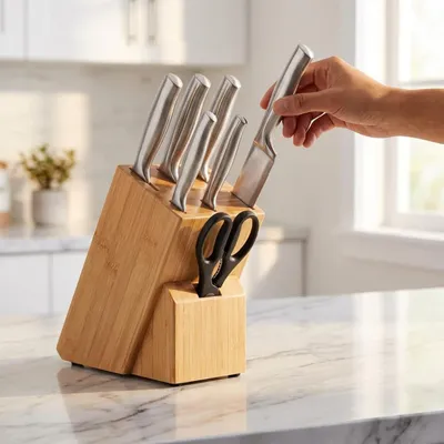 Produktbild von Omgoods - Bambus-Messerhalter für die Küche (ohne Messer)