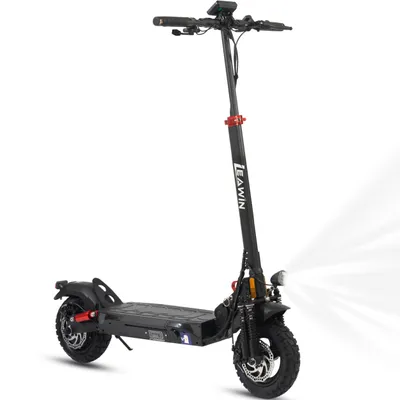 Produktbild von E-Scooter T4 Offroad Elektroroller | 500 Watt Motor, starke Federung, mit Blinker & LED Licht | Klappbarer E-Roller Schwarz