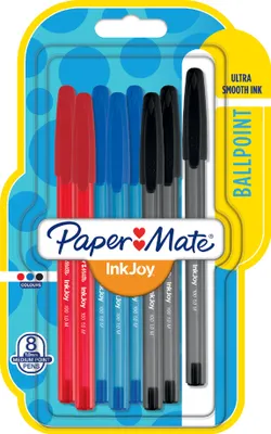 Image de PAPER MATE Kugelschreiber InkJoy 100 Kappe  8St. M S/B/R/G