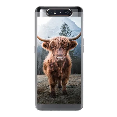 Produktbild von MuchoWow® Handyhülle Schutzhülle Hülle für Samsung Galaxy A80 Schottischer Highlander - Berg - Tier Silikon Softcase Handy Hülle - Schutzdeckel